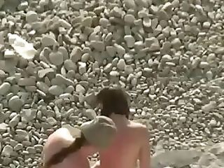 Duo Horny Fucky-fucky At Nude Beach Hidden Camera