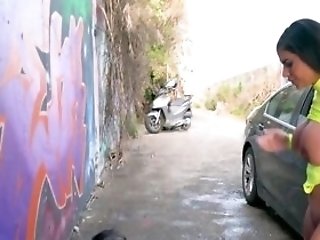 Curvy Latina Sheila Ortega Is Being Fucked On The Car Rubber Hood