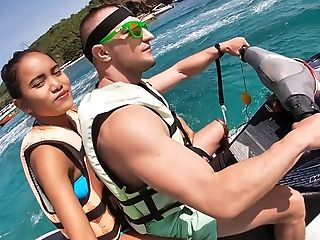 Jetski Dt In Public With His Real Asian Teenage Gf