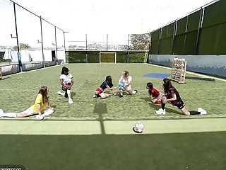 Group Of Horny Honies Seducing Soccer Coach Vr Pornography