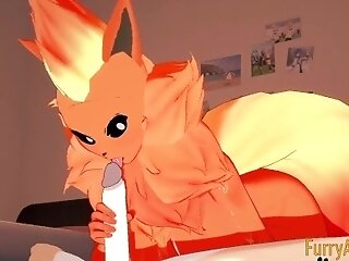 'pokemon Manga Porn - Flareon Suck Off To Dog With Jizz In Her Mouth'