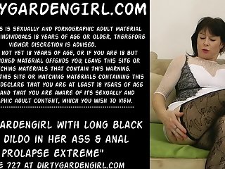 Dirtygardengirl With Lengthy Black Ball Fake Penis In Her Bootie & Anal Invasion Rosebutt Extreme